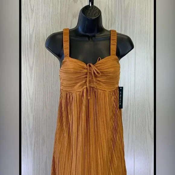 Kirious Mini Dress Sweetheart Neck Crinkle Small - Picture 5 of 6